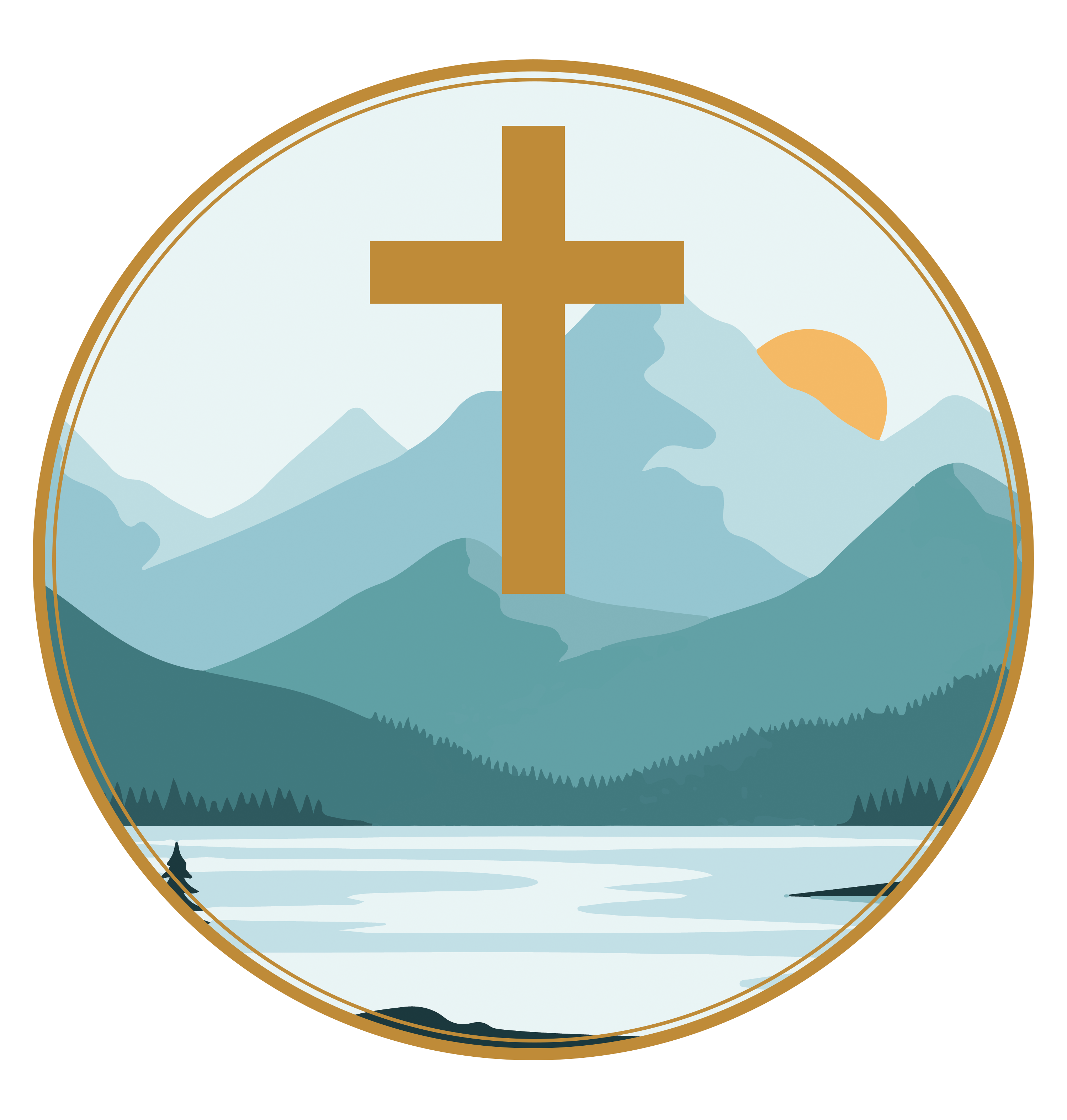Lake City Baptist Church — Mountain Cross Circle Logo
